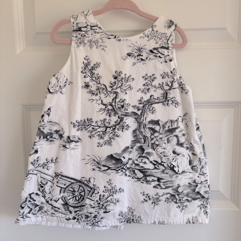 Vintage Black and White Sleeveless Dress